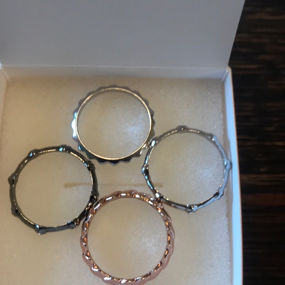 4 Stackable, multi-tone rings by Stella & Dot - Picture 2 of 6